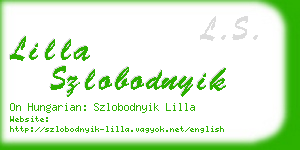 lilla szlobodnyik business card